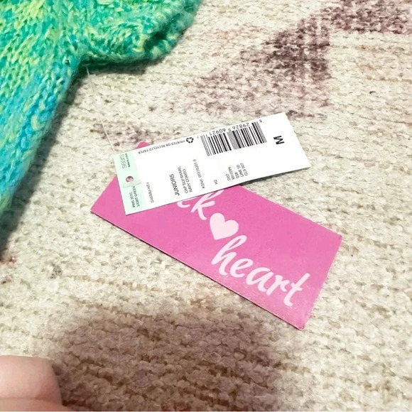 NWT Y2K deadstock Blue & green sweater with belt size medium - Picture 10 of 13